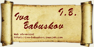 Iva Babuškov vizit kartica